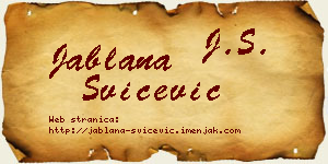 Jablana Svičević vizit kartica